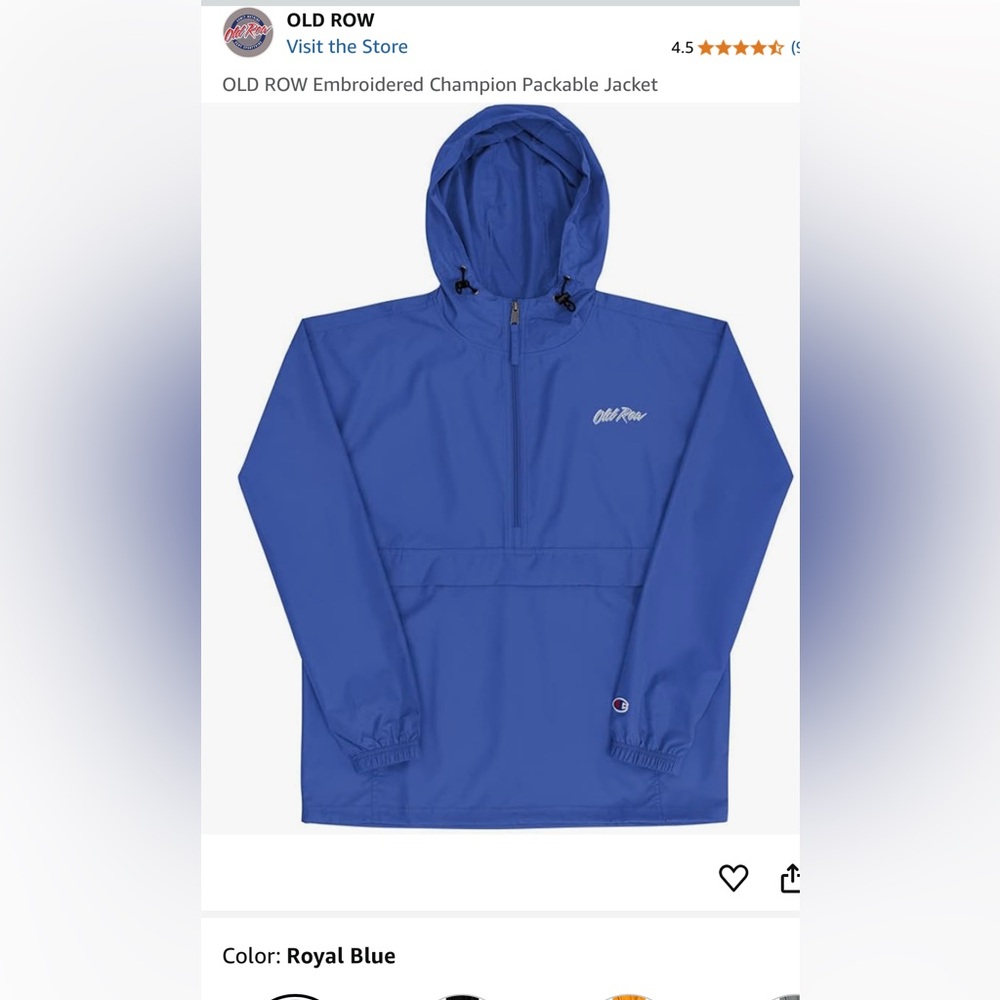OLD ROW Embroidered Champion Packable Jacket - Picture 4 of 4